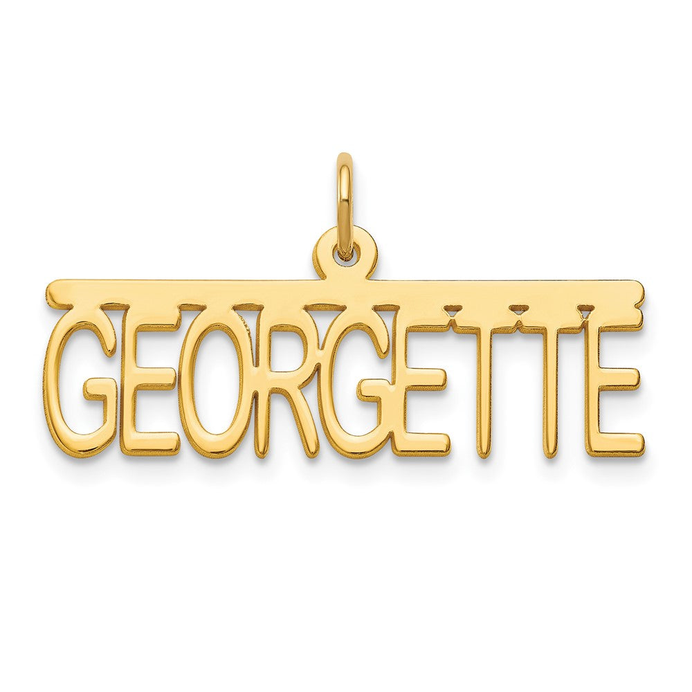10k Yellow Gold Top Bar Name Plate