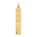 10k Yellow Gold Large  Arial Black New Font Bar Charm