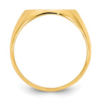 10k Yellow Gold Textured Monogram Signet Ring