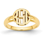 10k Yellow Gold Monogram Ring
