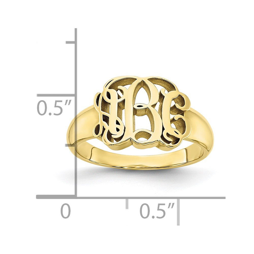 10k Yellow Gold Monogram Ring
