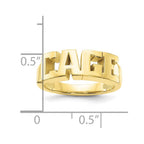 10k Yellow Gold Cut-out Name Ring