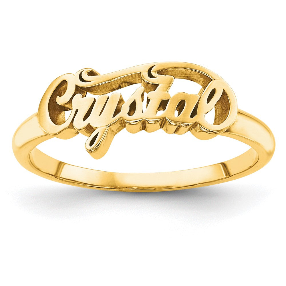 10k Yellow Gold Name Plate Ring