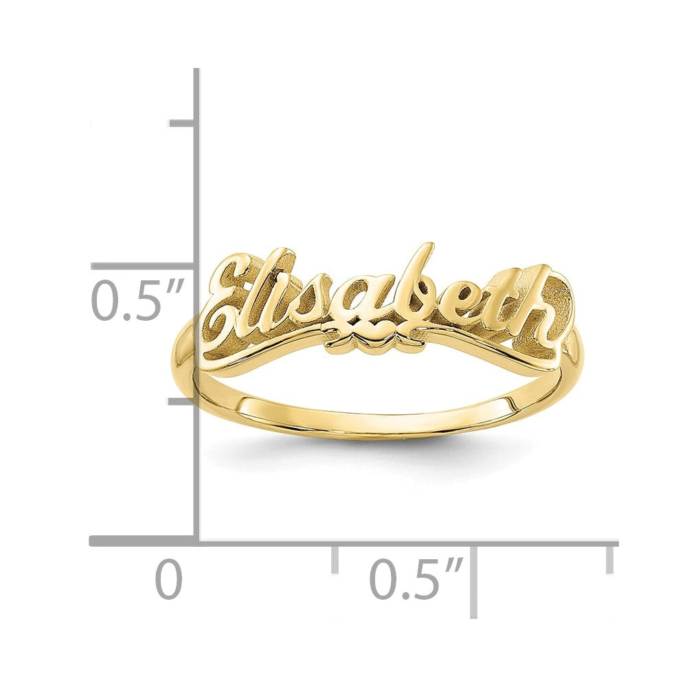 10k Yellow Gold Name Plate Ring