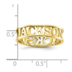 10k Yellow Gold Cut-out Name Ring