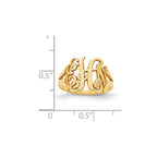 10k Yellow Gold Monogram Ring
