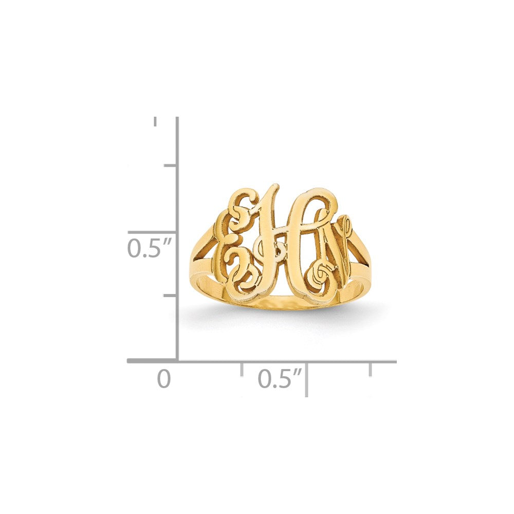 10k Yellow Gold Monogram Ring