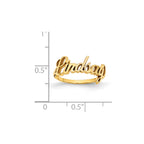 10k Yellow Gold Name Plate Ring