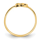 10k Yellow Gold Script or Block Font Double Initial Ring