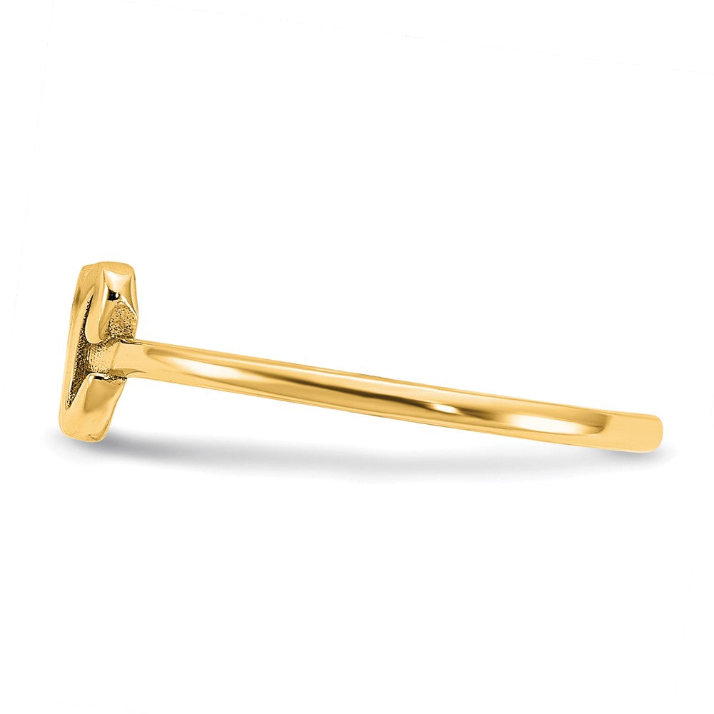 10k Yellow Gold Script or Block Font Double Initial Ring