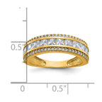 10K Tiara Collection Polished CZ Ring