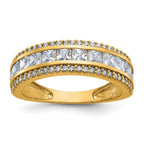 10K Tiara Collection Polished CZ Ring
