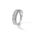 10K Tiara Collection White Gold Polished CZ Ring