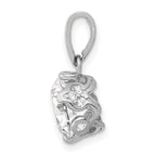 10K Tiara Collection White Gold Polished CZ Pendant