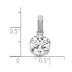 10K Tiara Collection White Gold Polished CZ Pendant