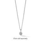 10K Tiara Collection White Gold Polished CZ Pendant