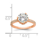 10K Tiara Collection Polished CZ Ring
