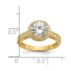 10K Tiara Collection Polished CZ Ring