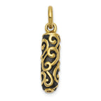 Sentimental Expressions 10K Cylinder Remembrance Ash Holder Pendant