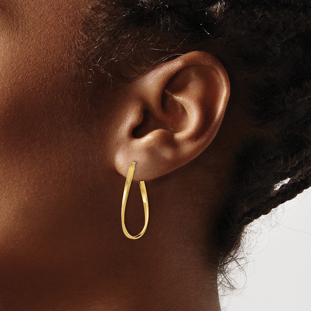 10k Small Twisted Hoop Earrings