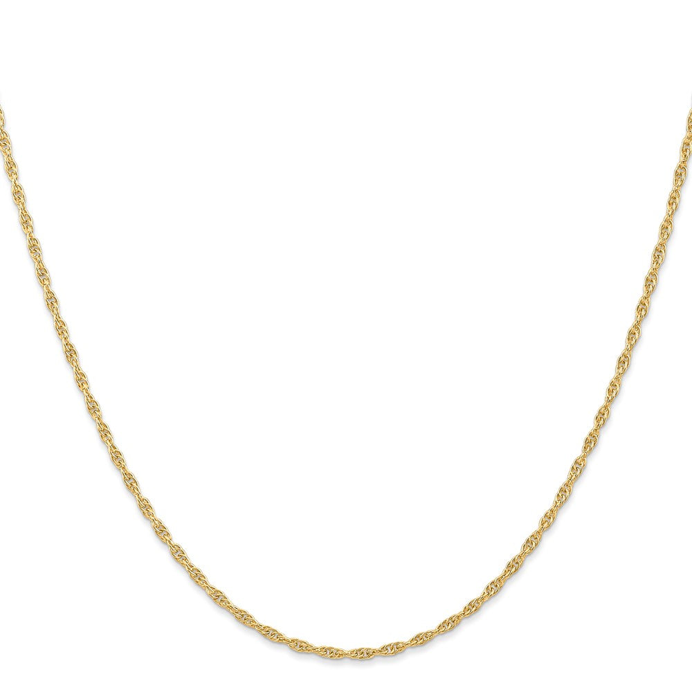14K Carded 1.55mm Cable Rope with Spring Ring Clasp Chain
