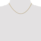 14K Carded 1.55mm Cable Rope with Spring Ring Clasp Chain