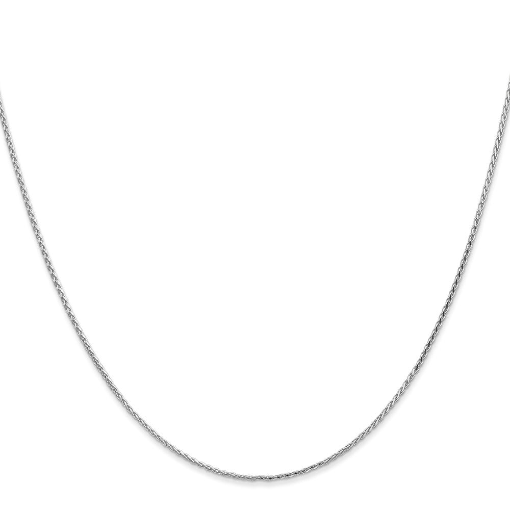 14K White Gold 1.0mm D/C Wheat Chain
