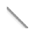 14K White Gold 1.0mm D/C Wheat Chain