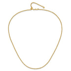 14K Adjustable 2.5mm Semi-Solid D/C Cable Chain