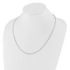 14K White Gold Adjustable 2.5mm Semi-Solid D/C Cable Chain