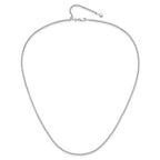 14K White Gold Adjustable 1.6mm Semi-solid Spiga Chain