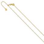 14K Adjustable 1mm D/C Cable Chain