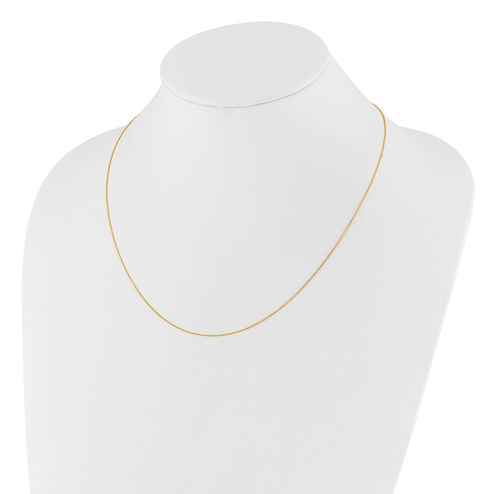 14K Adjustable 1mm D/C Cable Chain
