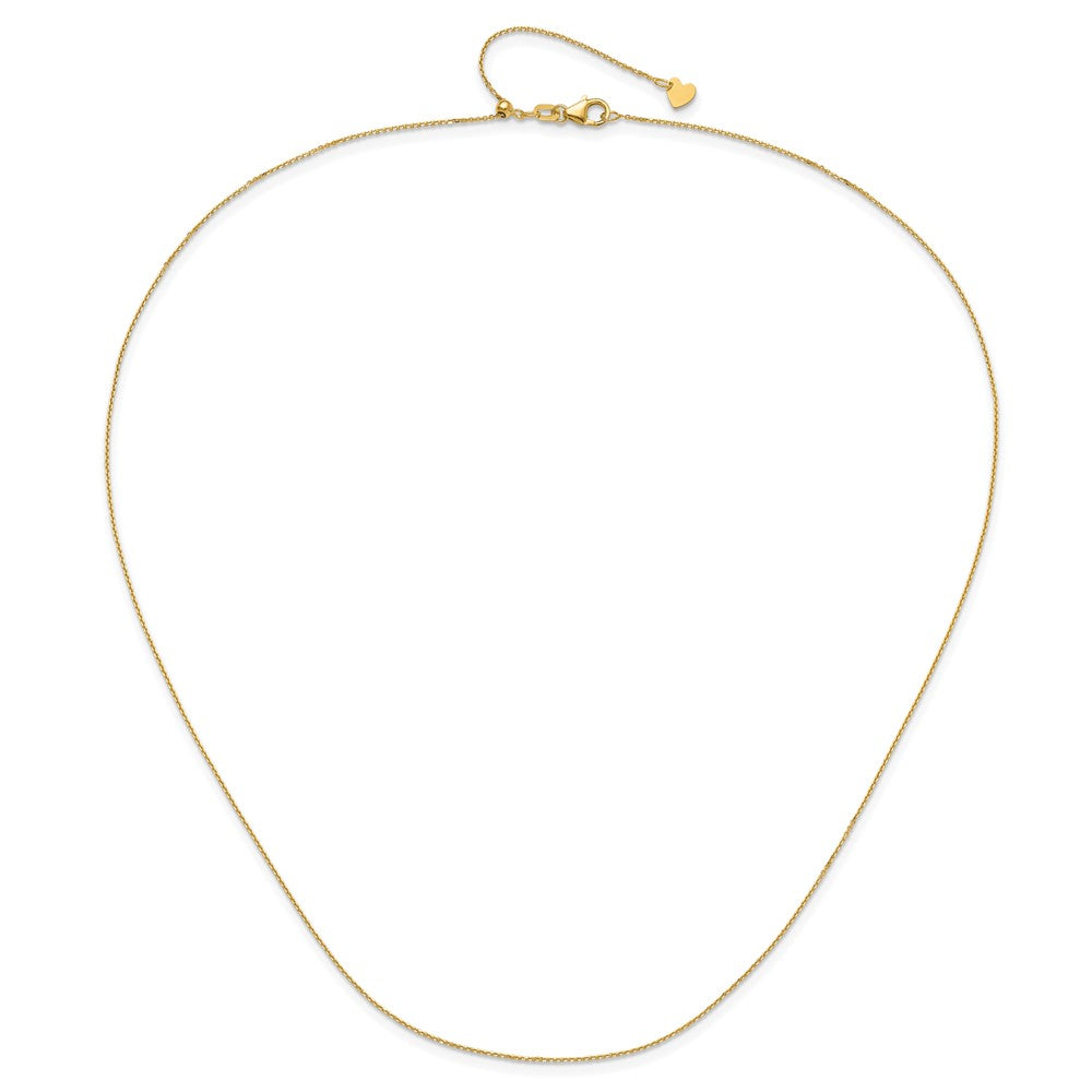 14K Adjustable 1mm D/C Cable Chain