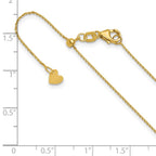 14K Adjustable 1mm D/C Cable Chain