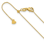 14K Adjustable 1mm D/C Cable Chain