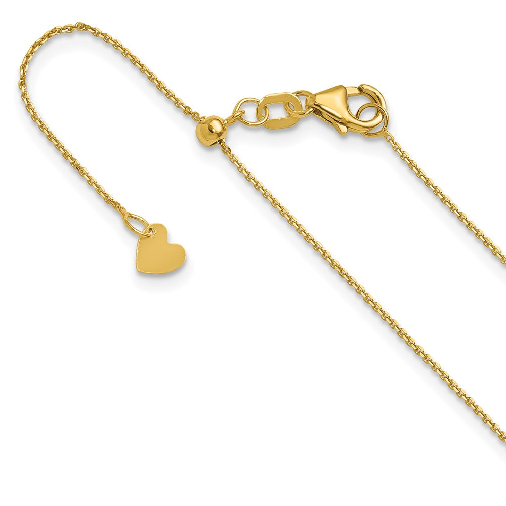14K Adjustable 1mm D/C Cable Chain