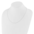 14K White Gold Adjustable 1mm D/C Cable Chain