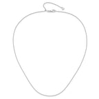 14K White Gold Adjustable .7mm Round Cable Chain