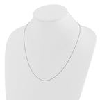 14K White Gold Adjustable .55mm Baby Box Chain