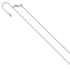 14K White Gold Adjustable .85mm Wheat Chain