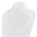 14K White Gold Adjustable .85mm Wheat Chain