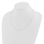 14K White Gold Adjustable .8mm D/C Wheat Chain