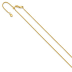 14K Adjustable 1.2mm D/C Wheat Chain