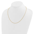 14K Adjustable 1.2mm D/C Wheat Chain