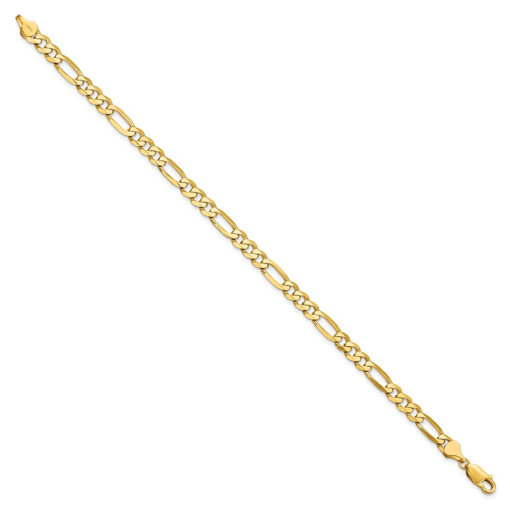 14K 5.50mm Flat Figaro Chain