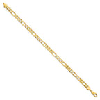 14K 5.50mm Flat Figaro Chain