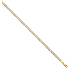 14K 4.5mm Flat Beveled Curb Chain