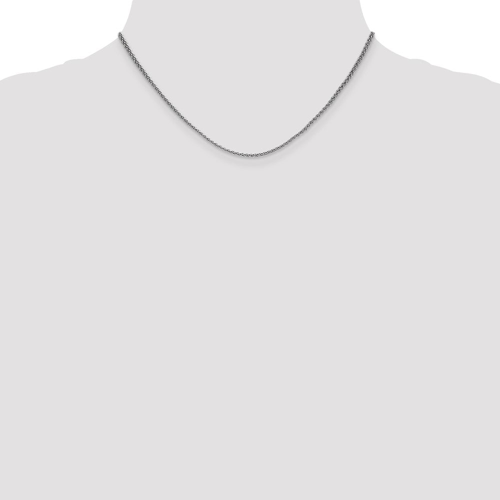 14k White Gold 1.7mm Spiga Chain