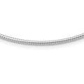14K White Gold Polished 2mm Round Omega Necklace